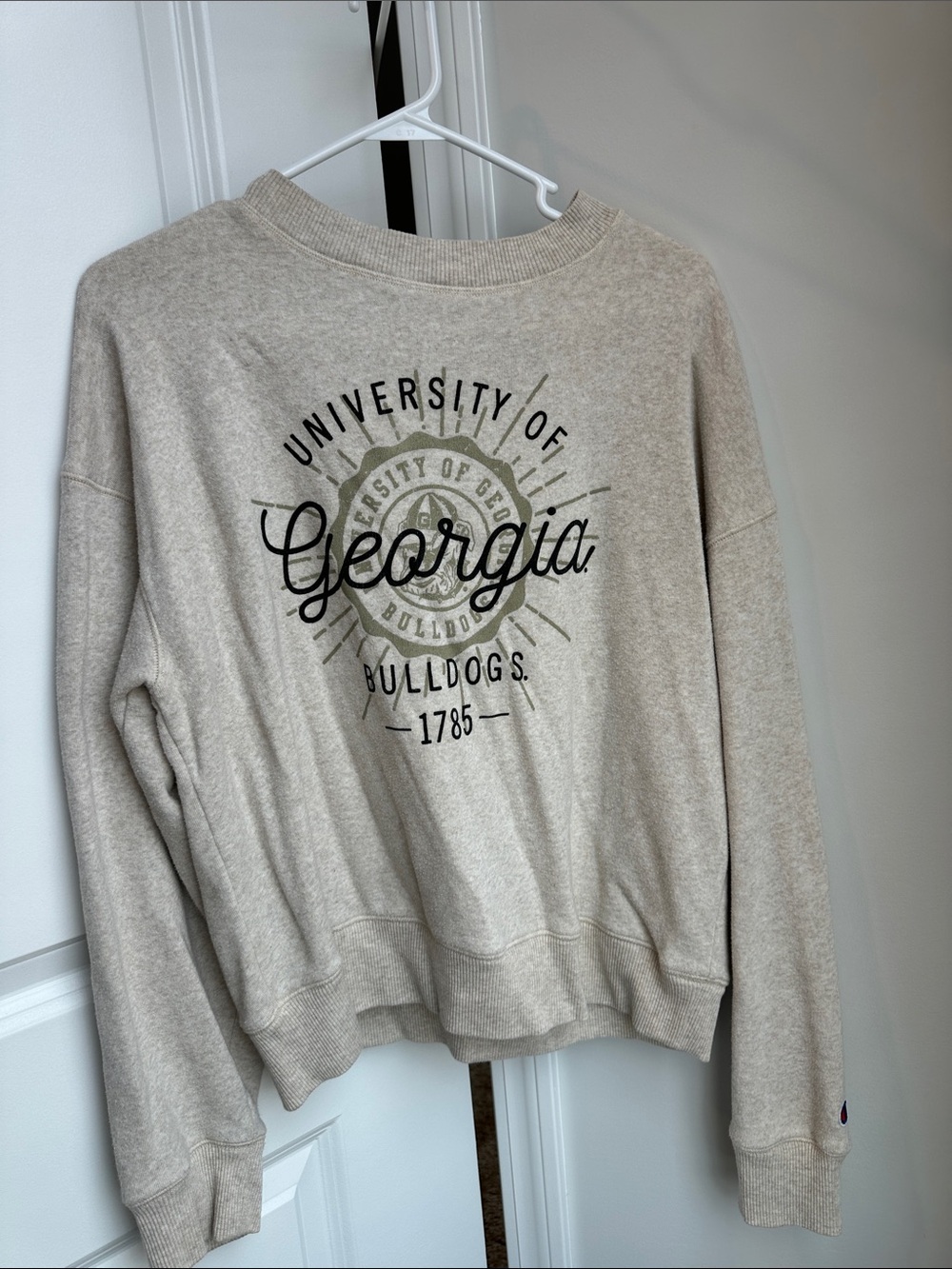 University of Georgia Bulldogs Beige Crewneck Sweatshirt